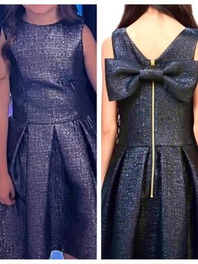 Zoe Ltd Metallic Bow-Back Party Dress